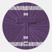 ELEGANT CROSS ROUND STICKER