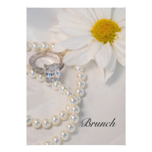 Elegant Daisy Post Wedding Brunch Invitation
