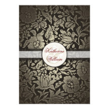 elegant damask rehearsal dinner invitations