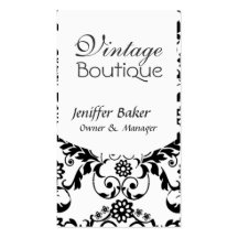 Elegant Damask Vintage Business Card Templates