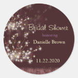 Elegant Dandelion Bridal Shower Invitation Sticker