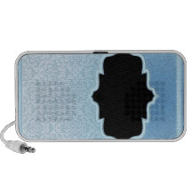 Elegant design on bluish texture laptop speaker