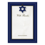 Elegant Fabric Bar Mitzvah Thank You in Navy Invites