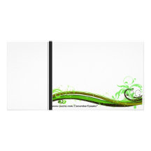 Elegant floral-green photo card template