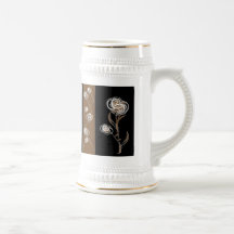 Elegant Floral Stein Mug