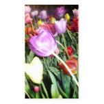 Elegant Floral Tulips  Florist Business Cards