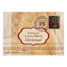 Elegant French Romance Holiday Photo Card Invites