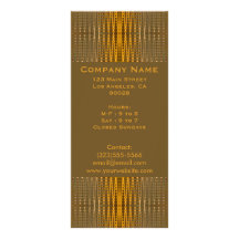 elegant gold full colour rack card
