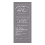Elegant Grey Swirl Wedding Program Personalised Invites
