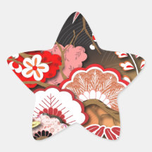 Elegant Kimono - Japanese Design Star Sticker