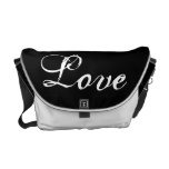 Elegant Love Black & White Messenger Bag