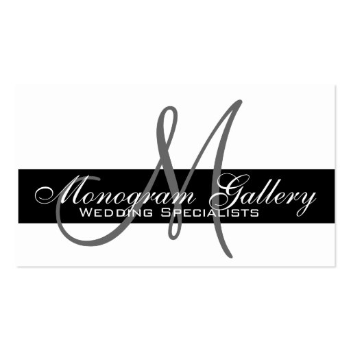Elegant Monogram Customisable Business Card