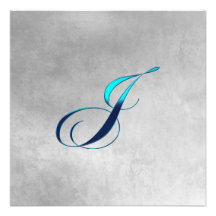 Elegant Monogram Invitation-J