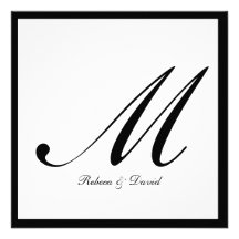 Elegant Monogram Wedding Invitation