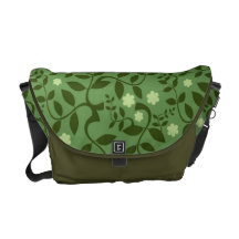 Elegant Nature Themed Green Floral Messenger bag