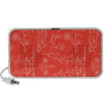 Elegant orange swirls notebook speaker