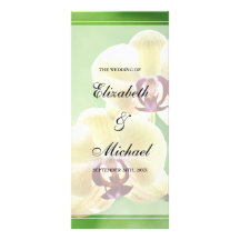 Elegant Orchids Wedding Program Rack Card