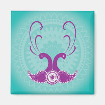Elegant Peacocks Fridge Magnets