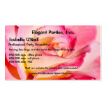 Elegant Pink and Yellow Rose Business Card Template