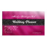 Elegant Pink Floral Wedding Planner Business Card