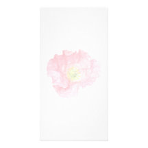 Elegant Pink Poppy Photo Greeting Card