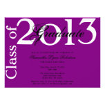 Elegant Purple Graduation Annoucement Invitation