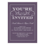 Elegant Purple Wedding Invitation