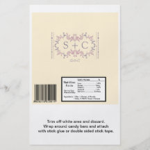Elegant Purple Wedding Large Hershey's Wrapper Personalized Flyer