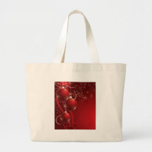 Elegant Red Christmas Canvas Bags