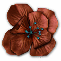 Elegant Red Floral and Stripes Photo Cutout