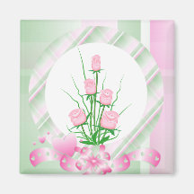 Elegant roses refrigerator magnet