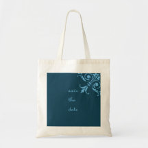 Elegant Save The Date Floral Design Canvas Bag