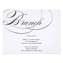 Elegant Script Brunch Invitation - Black