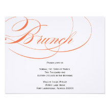 Elegant Script Brunch Invitation - Orange