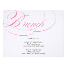 Elegant Script Brunch Invitation - Pink