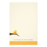 Elegant Swirly Bird Customisable Stationary Paper Stationery Paper
