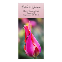 Elegant Tulip Wedding Program-1 Rack Card Design