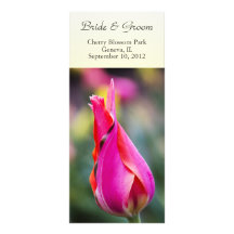 Elegant Tulip Wedding Program Rack Card Design