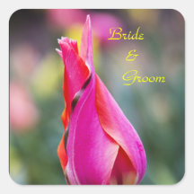 Elegant Tulip Wedding Stickers