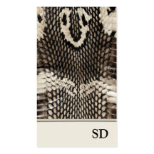 Elegant Unique Cobra Snake Skin Print Design Business Card Templates