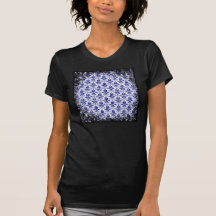 Elegant Vintage Blue and White Damask Pattern T Shirts