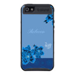 elegant vintage Blue Paeonia floral customisable
