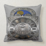 Elegant Vintage Grandfather Clock Throw Pillows pillows