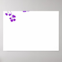 Elegant violet floral wedding gift posters