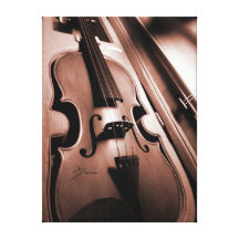 Elegant Violin Gallery Wrap Canvas