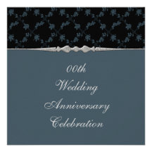 Elegant Wedding Anniversary Party Invitation