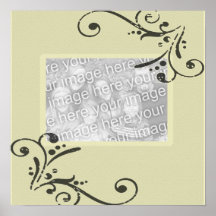 Elegant wedding autograph photo poster