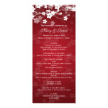 Elegant Wedding Program Cherry Blossom Red Personalized Invites