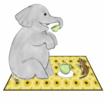 Elephant and Mouse Tea Party Photo Sculpture