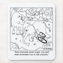Elephant Can’t Remember How To Ride A Bike Mouse Pad